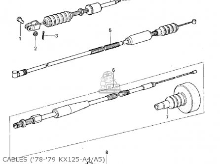 CABLES ('78-'79 KX125-A4/A5) - KX125 1974
