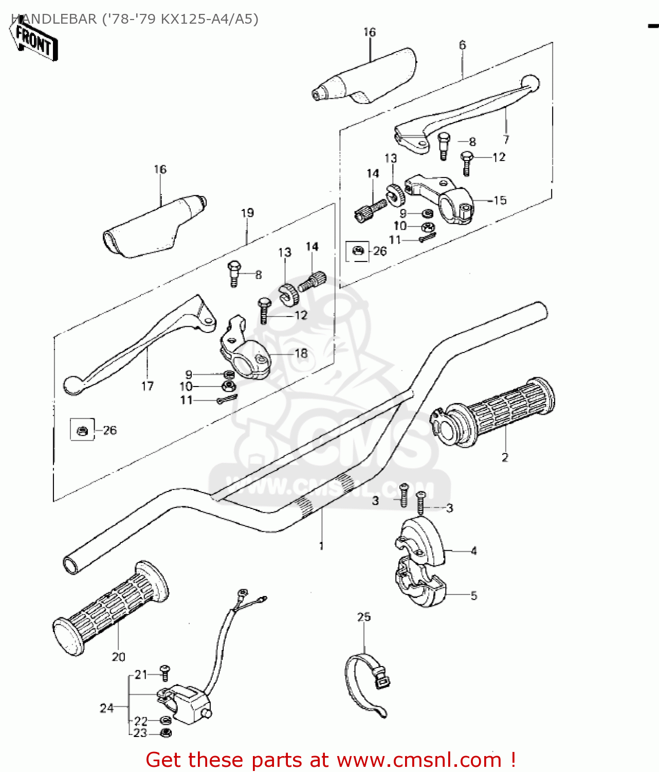 HANDLEBAR ('78-'79 KX125-A4/A5) KX125-A 1975