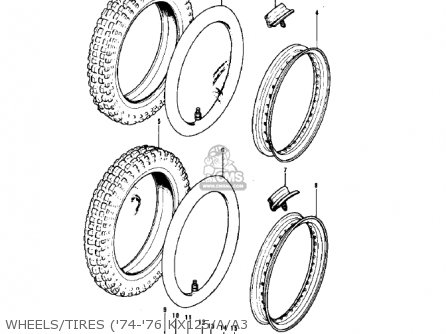 WHEELS/TIRES ('74-'76 KX125/A/A3 - KX125-A 1975