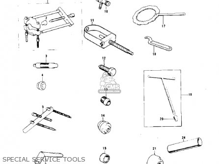 SPECIAL SERVICE TOOLS - KX125-A 1975