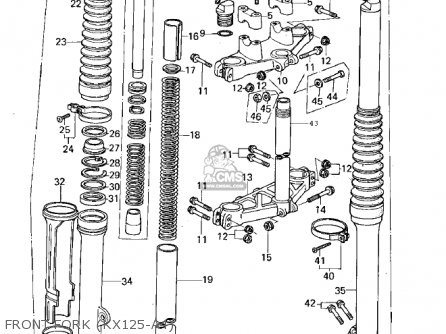 FRONT FORK (KX125-A4) - KX125-A 1975