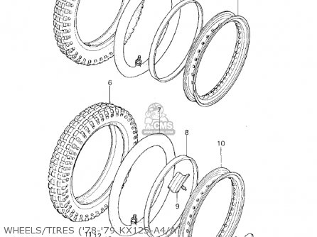 WHEELS/TIRES ('78-'79 KX125-A4/A - KX125-A 1975