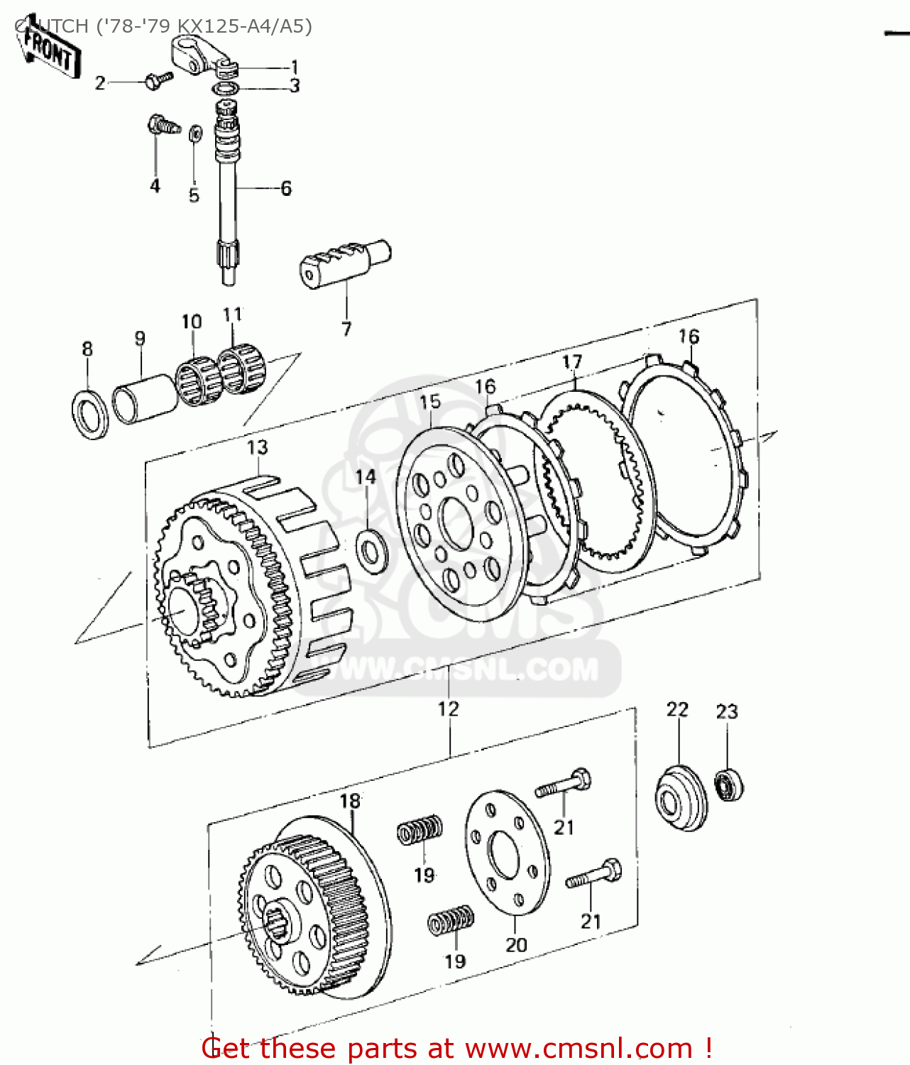 CLUTCH ('78-'79 KX125-A4/A5) KX125-A3 1976