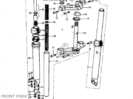 FRONT FORK - KX125-A3 1976