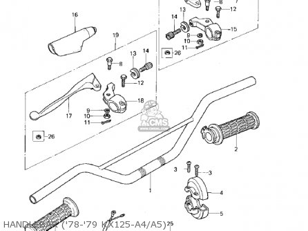 HANDLEBAR ('78-'79 KX125-A4/A5) - KX125-A3 1976