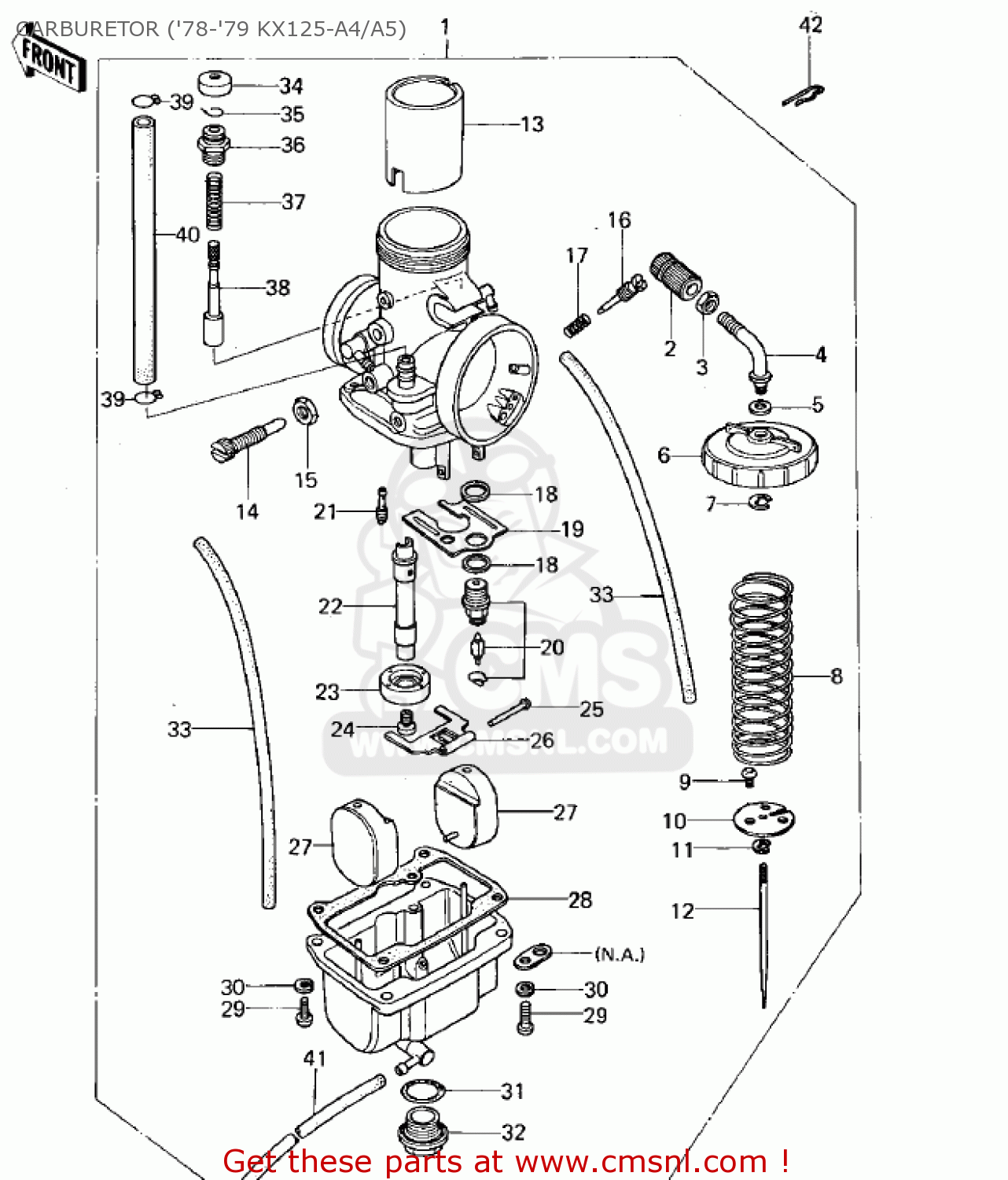 CARBURETOR ('78-'79 KX125-A4/A5) KX125-A4 1978
