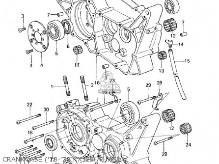 CRANKCASE ('78-'79 KX125-A4/A5) - KX125-A4 1978