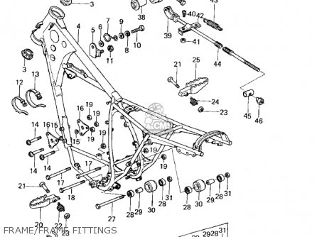 FRAME/FRAME FITTINGS - KX125-A4 1978