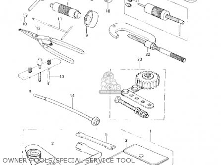 OWNER TOOLS/SPECIAL SERVICE TOOL - KX125-A4 1978