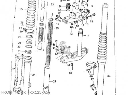 FRONT FORK (KX125-A5) - KX125-A4 1978