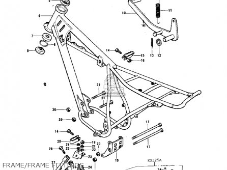 råolie tæppe klima Kawasaki KX125-A5 1979 parts lists and schematics