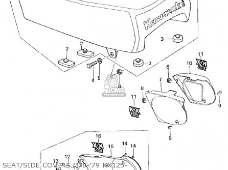 SEAT/SIDE COVERS ('78-'79 KX125- - KX125-A5 1979