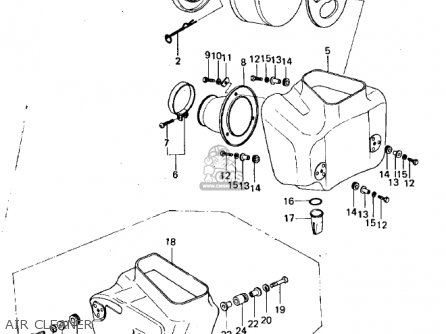 AIR CLEANER - KX125-A5 1979