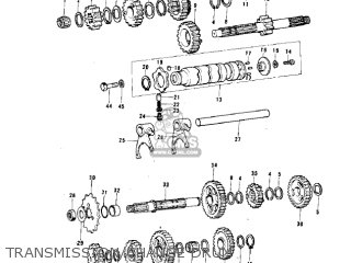 TRANSMISSION/CHANGE DRUM - KX125-A5 1979