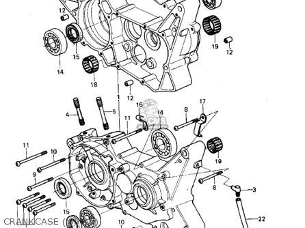 CRANKCASE ('80 A6) - KX125-A6 KX125 1980 UNITED KINGDOM USA CANADA AL