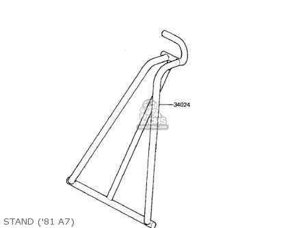 STAND ('81 A7) - KX125-A6 KX125 1980 UNITED KINGDOM USA CANADA AL