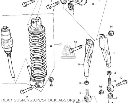 REAR SUSPENSION/SHOCK ABSORBER ( - KX125-A6 KX125 1980 UNITED KINGDOM USA CANADA AL