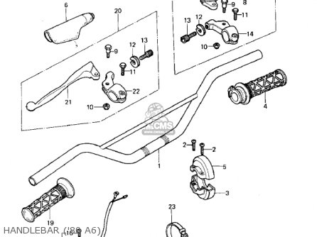 HANDLEBAR ('80 A6) - KX125-A6 KX125 1980 UNITED KINGDOM USA CANADA AL