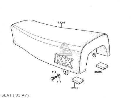 SEAT ('81 A7) - KX125-A6 KX125 1980 UNITED KINGDOM USA CANADA AL
