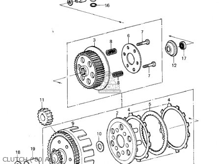 CLUTCH ('80 A6) - KX125-A7 KX125 1981 UNITED KINGDOM USA CANADA AL