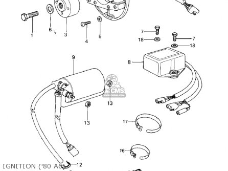 IGNITION ('80 A6) - KX125-A7 KX125 1981 UNITED KINGDOM USA CANADA AL