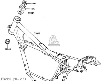 FRAME ('81 A7) - KX125-A7 KX125 1981 UNITED KINGDOM USA CANADA AL