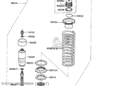 SHOCK ABSORBER ('81 A7) - KX125-A7 KX125 1981 UNITED KINGDOM USA CANADA AL