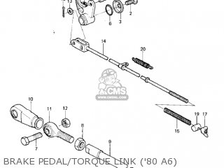 BRAKE PEDAL/TORQUE LINK ('80 A6) - KX125-A7 KX125 1981 UNITED KINGDOM USA CANADA AL