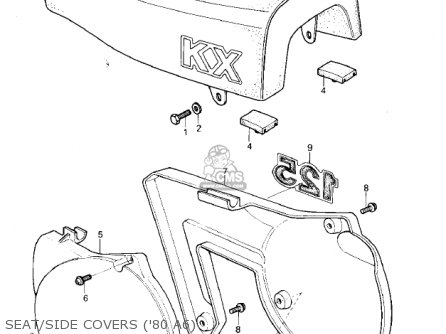 SEAT/SIDE COVERS ('80 A6) - KX125-A7 KX125 1981 UNITED KINGDOM USA CANADA AL