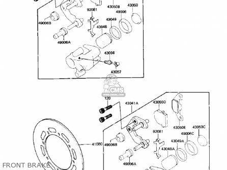FRONT BRAKE - KX125-B1 KX125 1982 USA CANADA