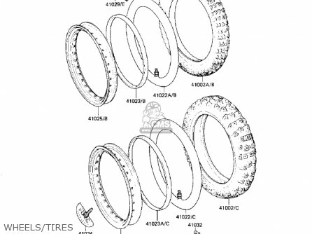 WHEELS/TIRES - KX125-B1 KX125 1982 USA CANADA