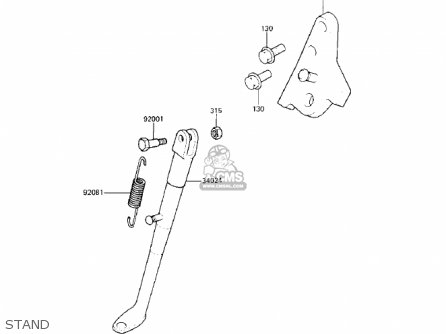 STAND - KX125-B1 KX125 1982 USA CANADA
