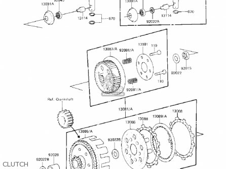 CLUTCH - KX125-B1 KX125 1982 USA CANADA