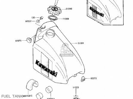 FUEL TANK - KX125-B1 KX125 1982 USA CANADA