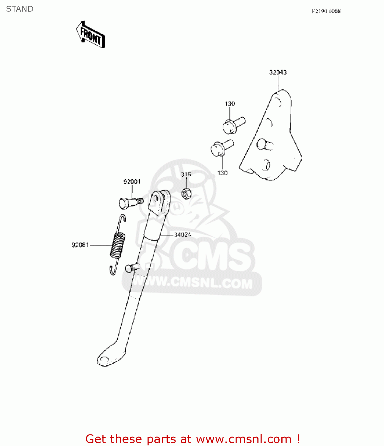 Kawasaki KX125-B2 KX125 1983 USA CANADA STAND - Buy Original STAND ...