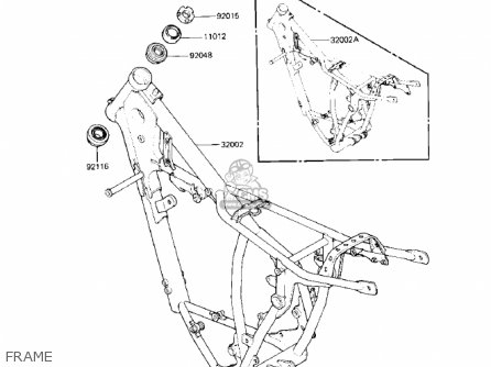 FRAME - KX125-B2 KX125 1983 USA CANADA