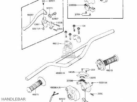HANDLEBAR - KX125-B2 KX125 1983 USA CANADA