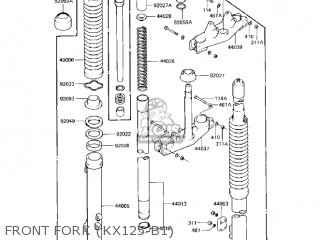 FRONT FORK (KX125-B1) - KX125-B2 KX125 1983 USA CANADA