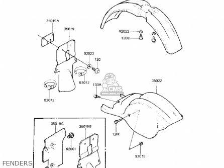 FENDERS - KX125-B2 KX125 1983 USA CANADA
