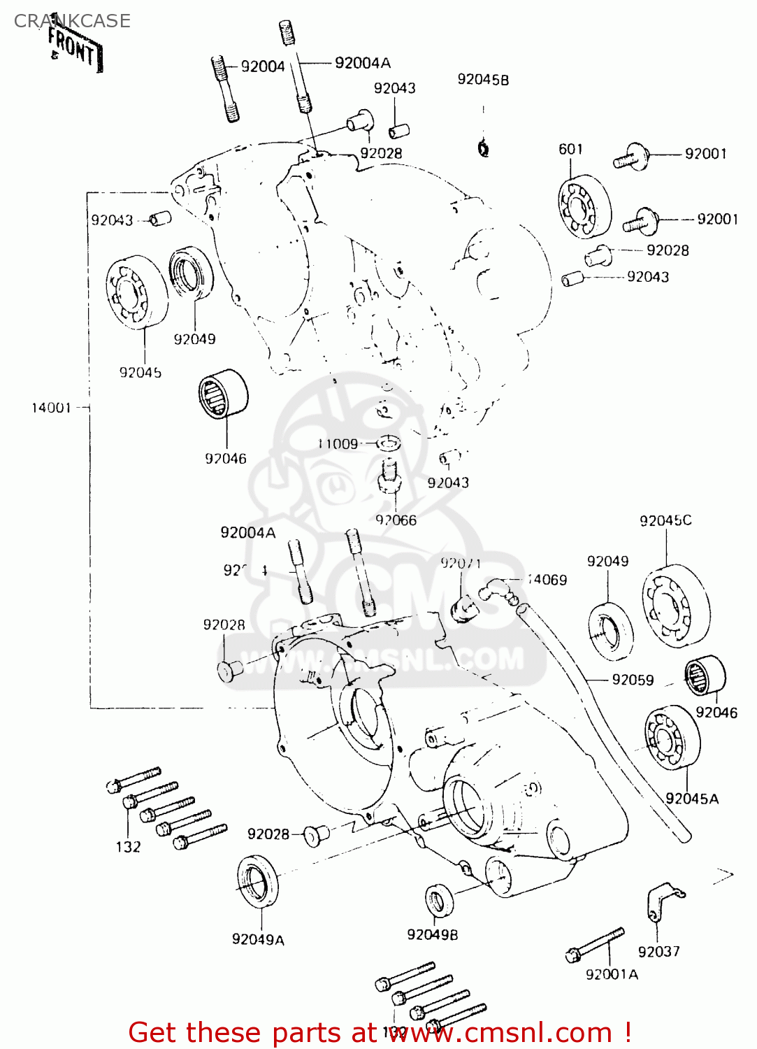 CRANKCASE KX125-C1 1984 UNITED KINGDOM AL USA CN