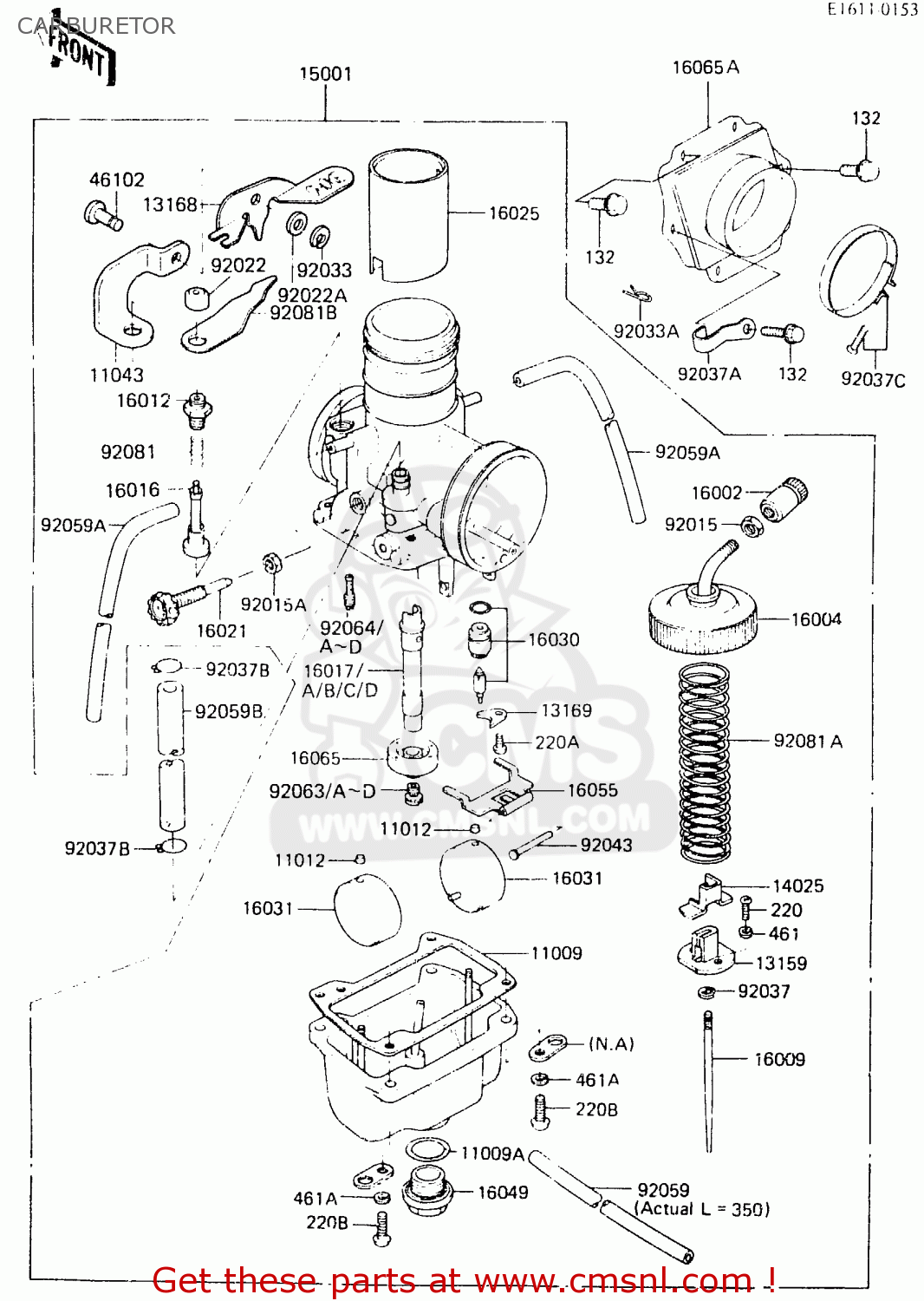 CARBURETOR KX125-C1 1984 UNITED KINGDOM AL USA CN