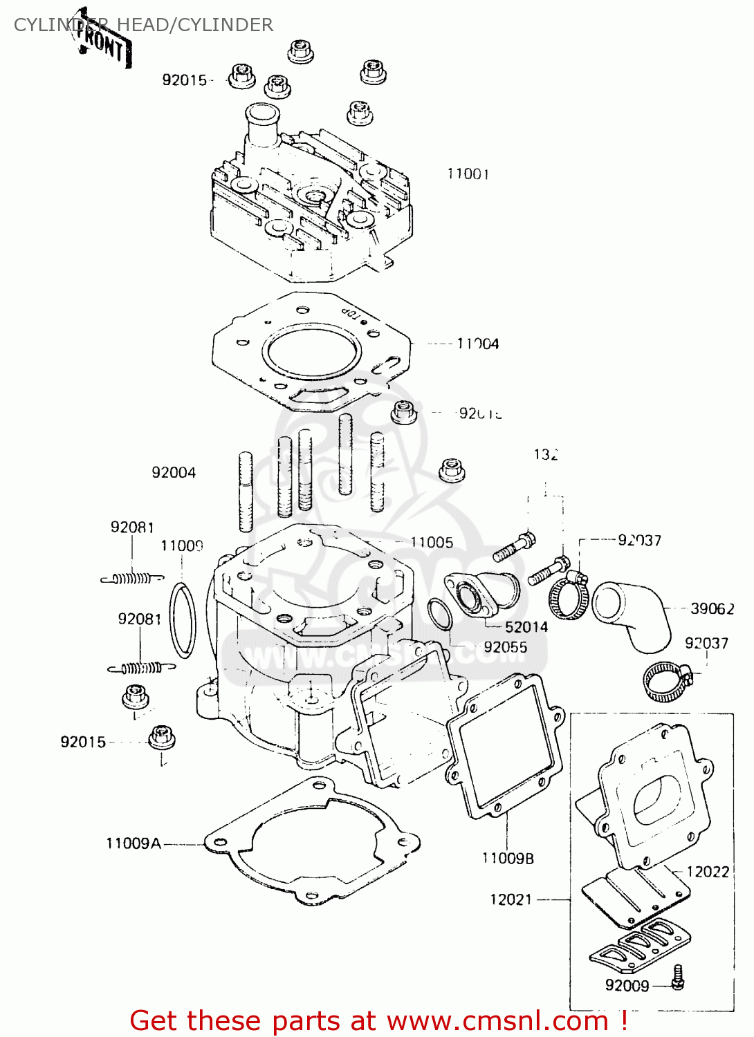 CYLINDER HEAD/CYLINDER KX125-C1 1984 UNITED KINGDOM AL USA CN