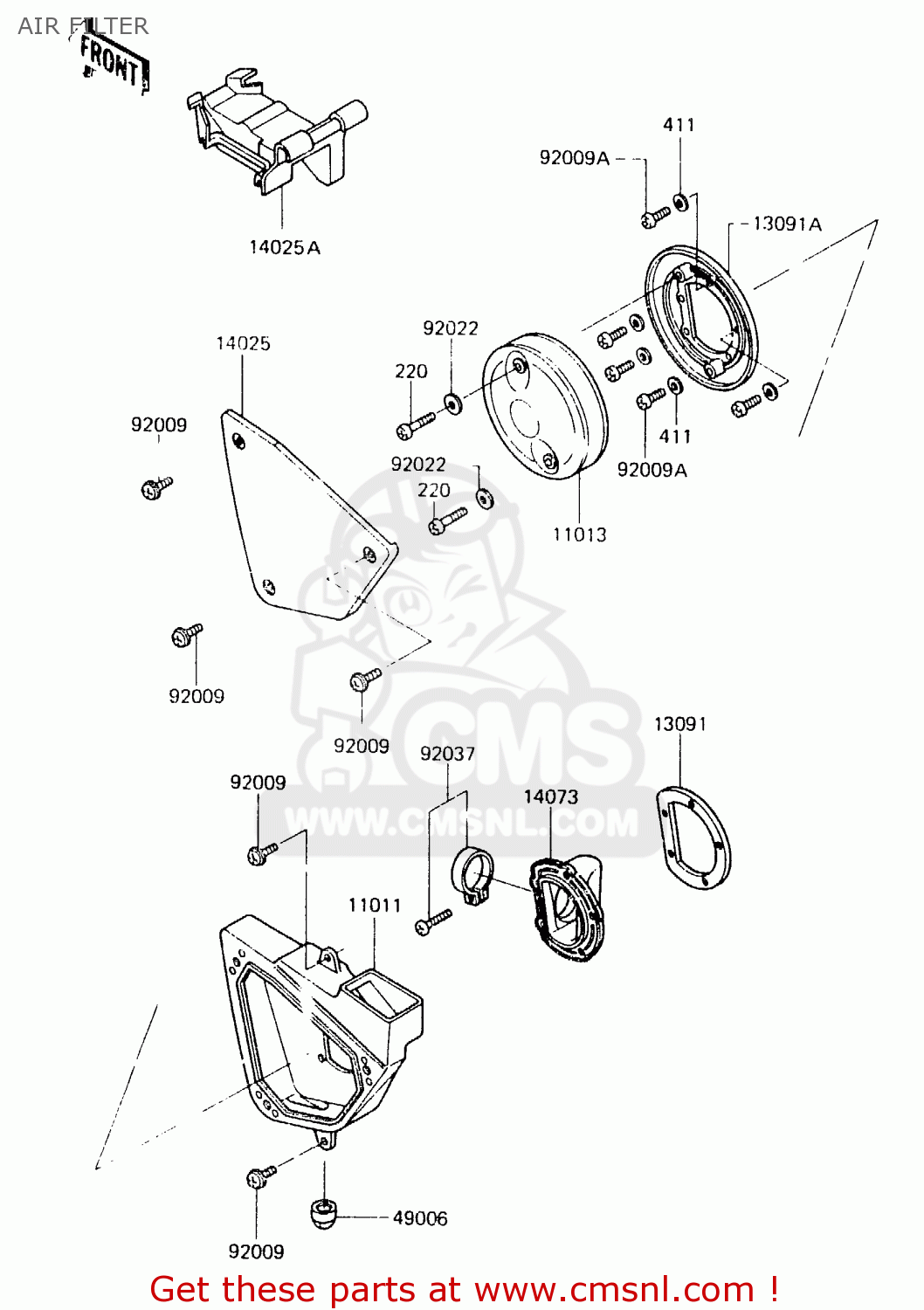 AIR FILTER KX125-C1 1984 UNITED KINGDOM AL USA CN