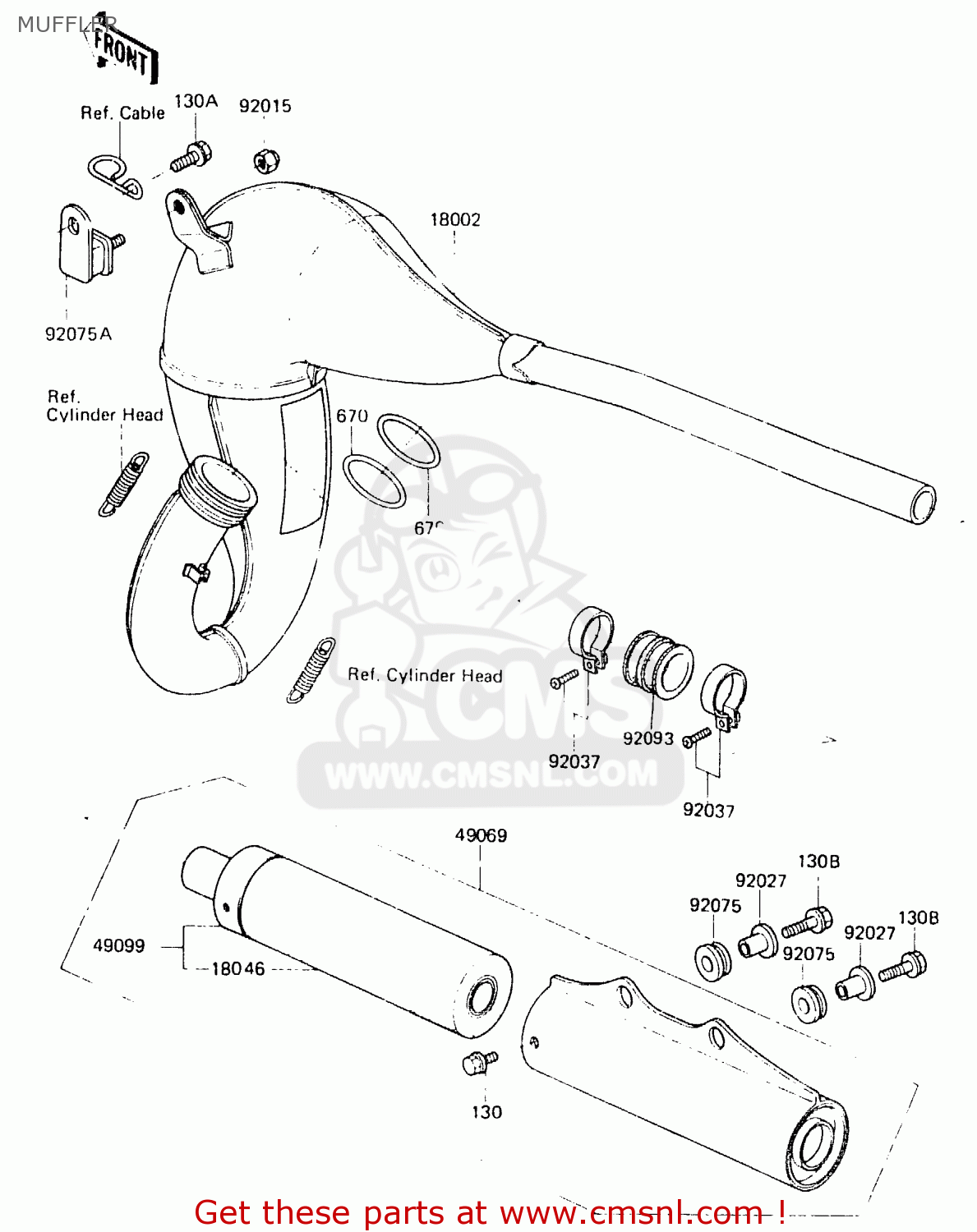 MUFFLER KX125-C1 1984 UNITED KINGDOM AL USA CN