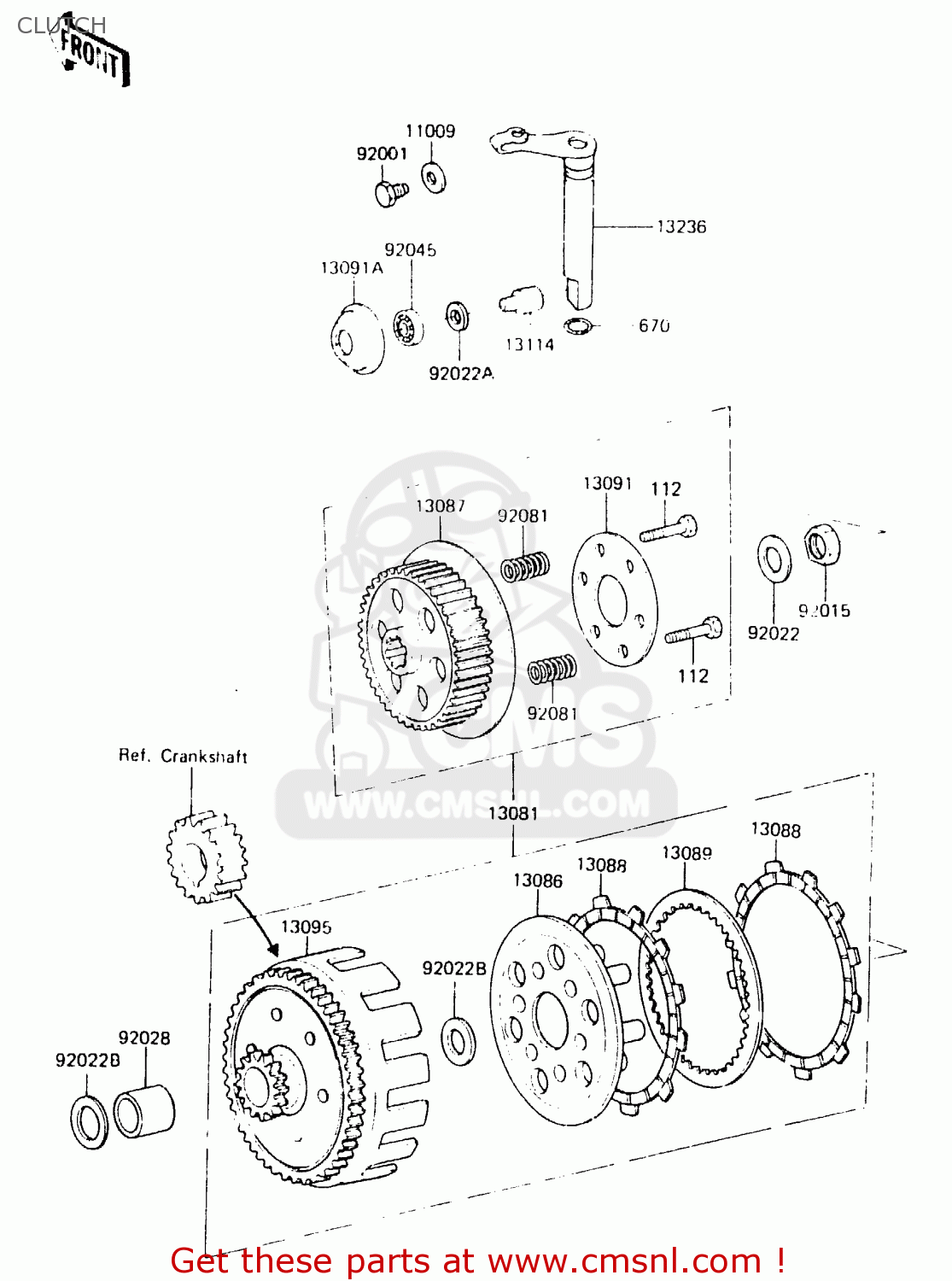 CLUTCH KX125-C1 1984 UNITED KINGDOM AL USA CN