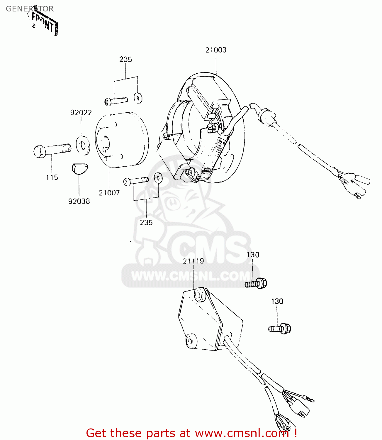 GENERATOR KX125-C1 1984 UNITED KINGDOM AL USA CN