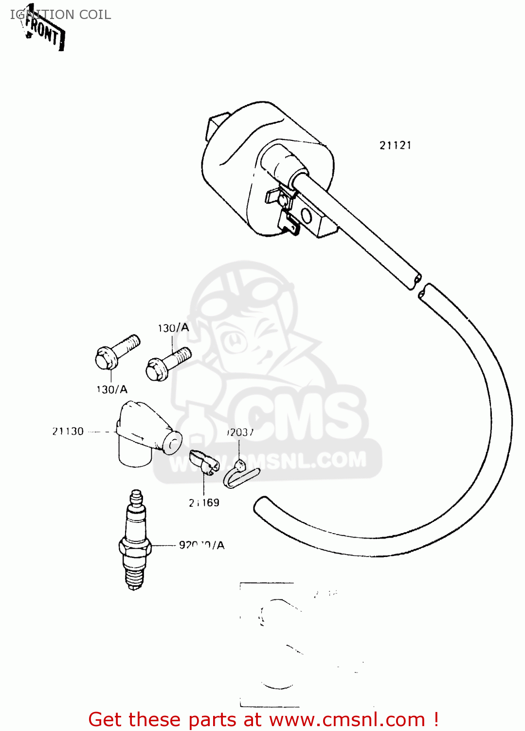 IGNITION COIL KX125-C1 1984 UNITED KINGDOM AL USA CN