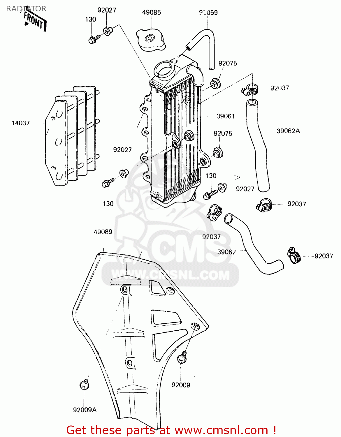 RADIATOR KX125-C1 1984 UNITED KINGDOM AL USA CN