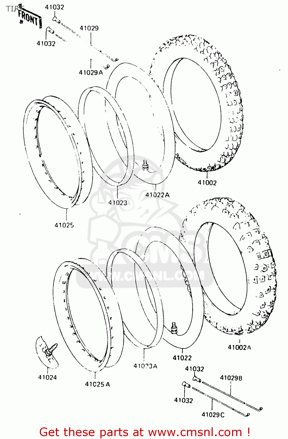 TIRE KX125-C1 1984 UNITED KINGDOM AL USA CN