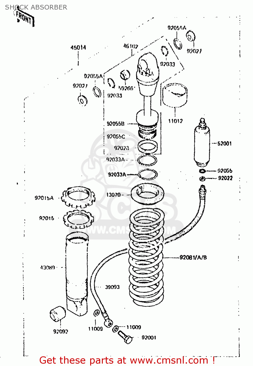 SHOCK ABSORBER KX125-C1 1984 UNITED KINGDOM AL USA CN